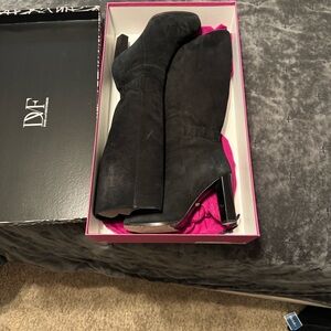 Diane Von Furstenberg Black suede tall boots